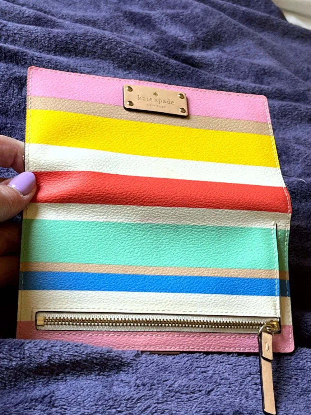 kate spade Large Slim Color Block Bifold Wallet